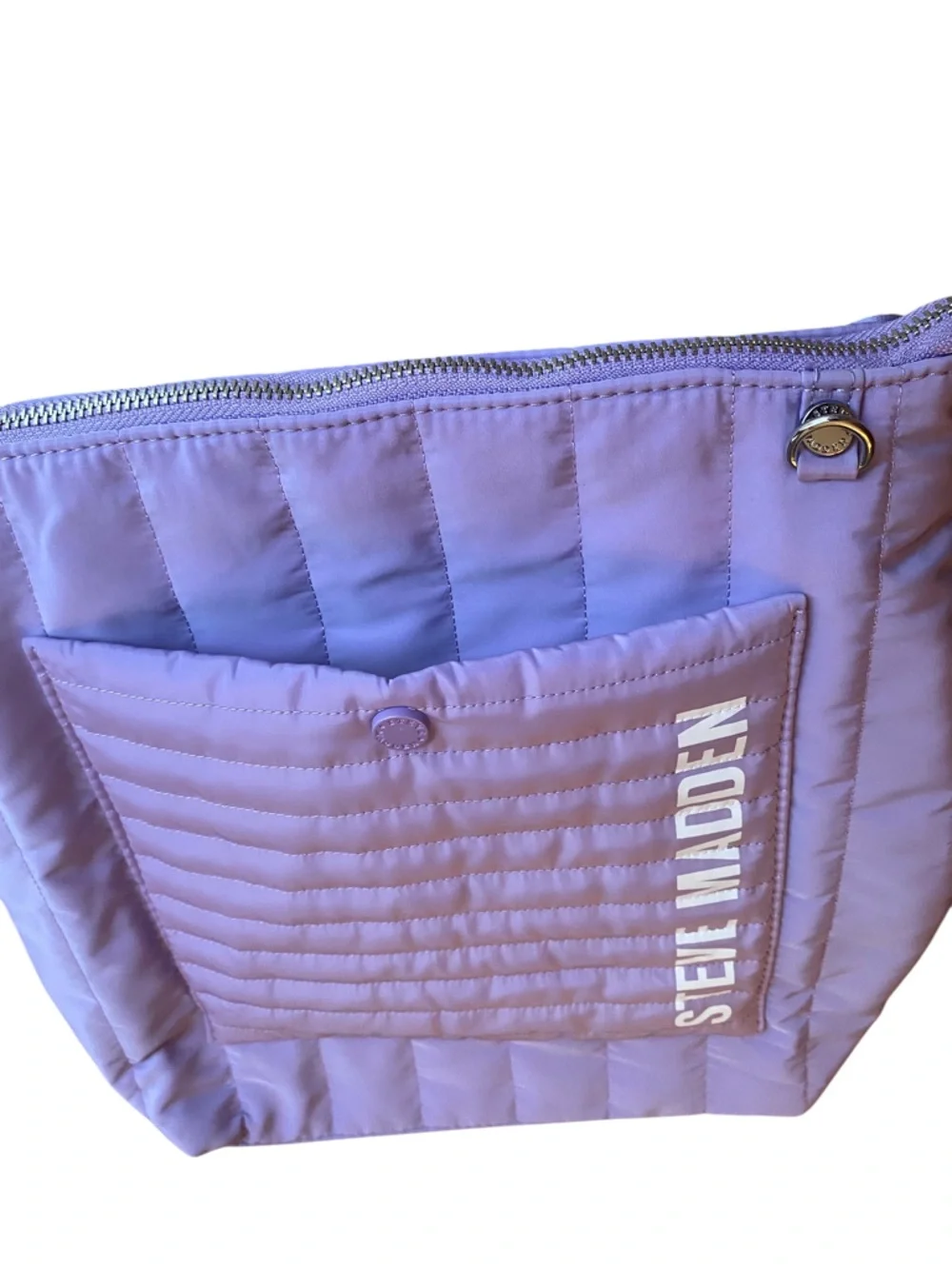 3/$29 Steve Madden Sumba Purple Quilted Nylon Backpack